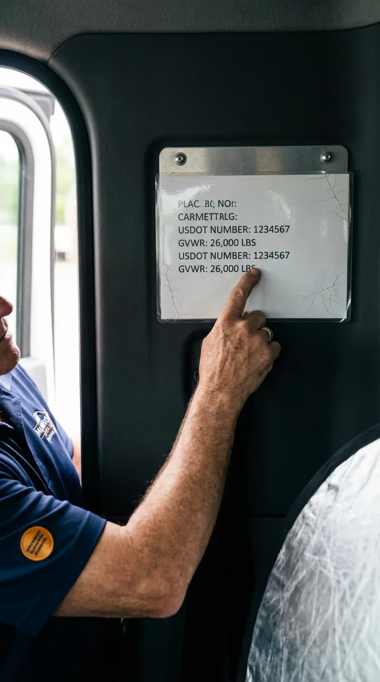 USDOT licensing placard verification in Angola